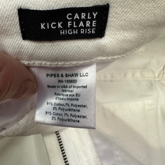NWT Veronica Beard Women's High Rise Carly Kick Flare Jeans White Size 29 Denim - Picture 13 of 15